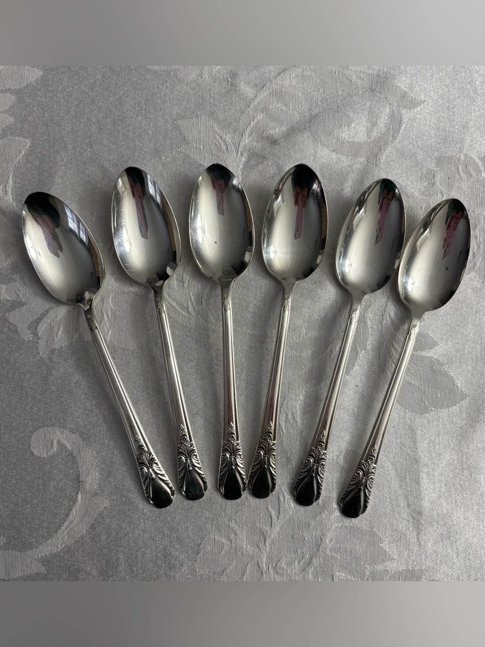 Wm Rogers AVALON  6 Teaspoons Silverware 6-1/8” Original Rogers Flatware